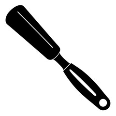 black silhouette cake slicer vector art illustration