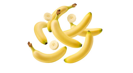 Banana isolated on PNG background.