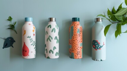 Stylish insulated water bottles with fun prints