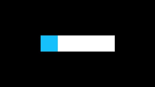 Simple 4K lower third animation with transparent background alpha