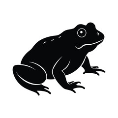 Crouched Toad Vector Silhouette