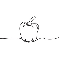 vegetable continuous line art