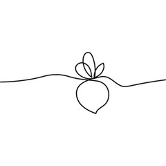 vegetable continuous line art