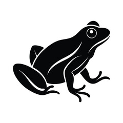 Curled Frog Vector Silhouette