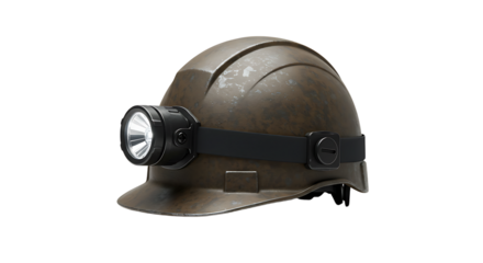 Mining helmet with light
