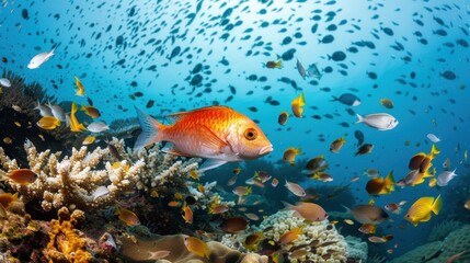 Vibrant coral reef teeming with fish (1)