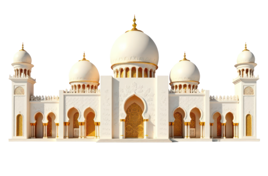Arabian palace isolated on transparent background, png file