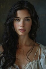 Fototapeta premium Hyper-realistic portrait of young woman