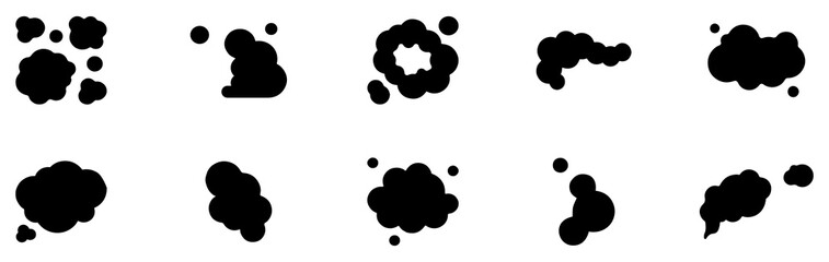 Smoke steam icon. Contains monochrome icons like steam, smell, smoke, cloud, fume and more. Vector Illustration. EPS 10