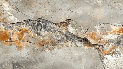 Aged cement surface with natural stains and rough texture for architecture themes  