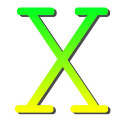 Vibrant Gradient Letter X Bold, Stylish, and Eye-Catching Design Element for Logos, Branding, and More