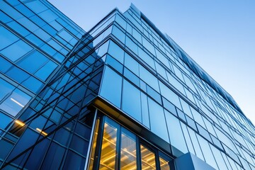 Modern glass office building