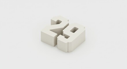Concrete Number 29 - Minimalist Design Element