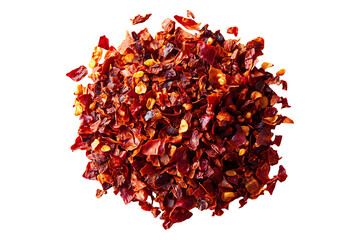 Naklejka premium chilli flakes isolated on transparent background.
