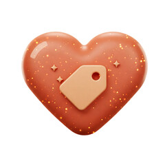 Heart Tag: Symbol of Love, Offers, and Promotions | 3D ICON PNG