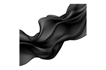 Close up of black download isolated on transparent background.