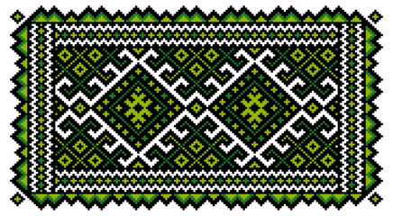 Petrykivka Embroidery Vector Illustration