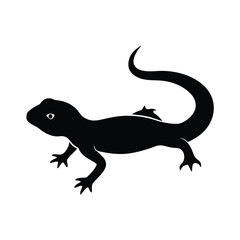 Crouched Newt Dynamic Vector Silhouette