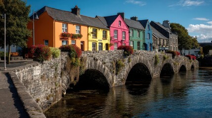Vibrant Westport Bridge: A Colorful Architectural Gem in County Mayo, Ireland