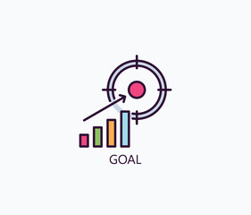 Goal Icon Or Logo Isolated Illustration