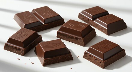 Fototapeta premium Dark Chocolate Squares