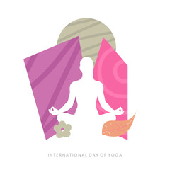 International Yoga Day Creative Design Minimal Vector