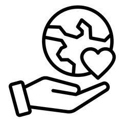 Globe with Leaves Element For Design
