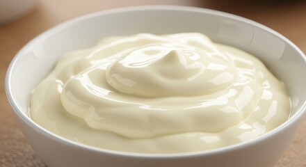 White Cream in Bowl Food Photo