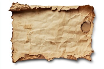 Aged, crumpled parchment