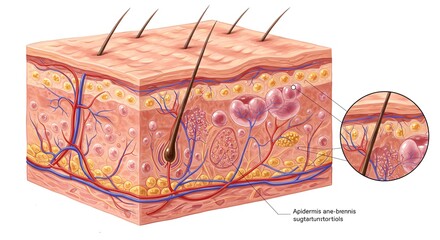 Skin Anatomy Cross Section Diagram