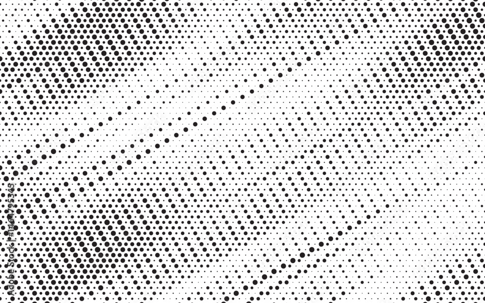 Aufkleber Triangular Halftone Texture Retrowave Vector Geometric Technology Abstract Background. Half Tone Triangles Retro Colored Pattern. Minimal 80s Style Dynamic Tech Structure Wallpaper
