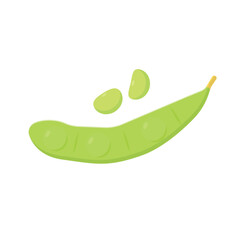 Edamame Flat Illustration. Clean Icon Design Element on Isolated White Background