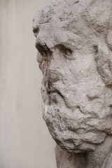 Ancient Roman stone reliefs and sculptures on display in the streets of Capua, Italy – 2025