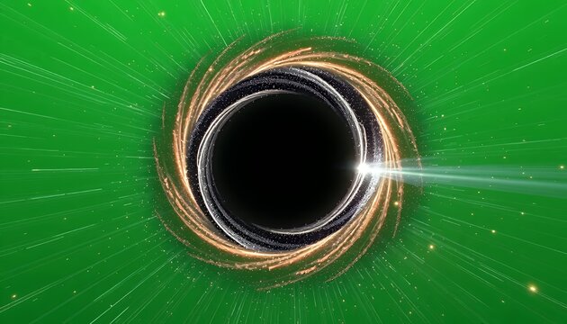 Swirling Vortex of Light Particles Dynamic Abstract Animation Isolated on Green Screen Background Tunnel Effect Perfect for Visual Effects and Motion Graphics