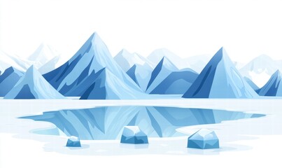 Tranquility beside a glacier lake