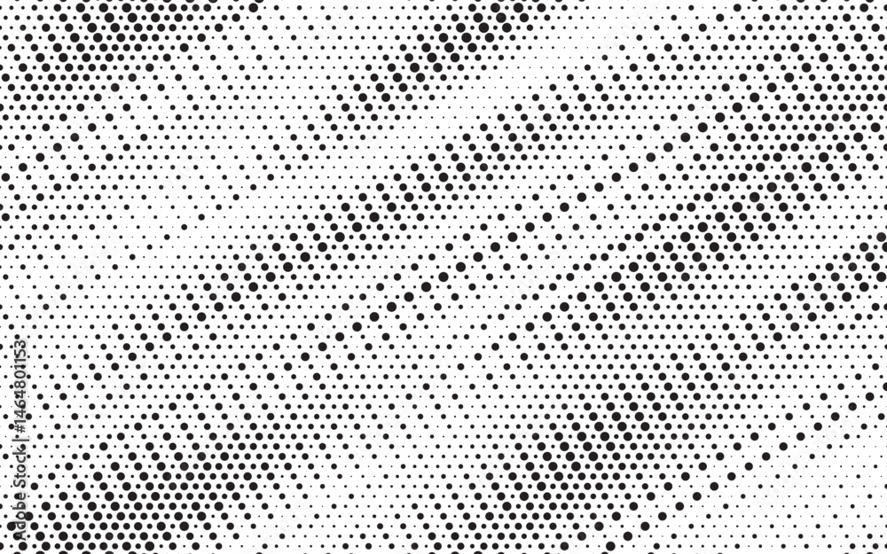 Aufkleber Black and white halftone triangles pattern. Abstract diagonal liner effect geometric gradient background. Vector illustration.