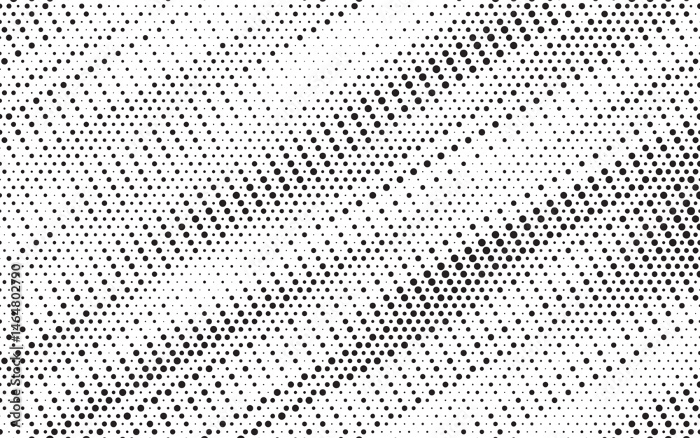 Fototapete Triangular Halftone Texture Retrowave Vector Geometric Technology Abstract Background. Half Tone Triangles Retro Colored Pattern. Minimal 80s Style Dynamic Tech Structure Wallpaper