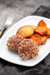 Homemade fried meatballs