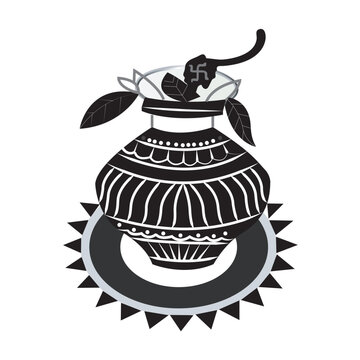 Hindu Culture  Traditional Monghol Ghot vector illustration