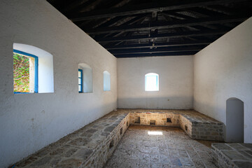 Interior of the Turkish hammam of Stari grad Bar (Old Town of Bar), an ancient walled city overlooking the Adriatic Sea in Montenegro