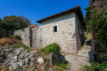 Exterior of the Turkish hammam of Stari grad Bar (Old Town of Bar), an ancient walled city overlooking the Adriatic Sea in Montenegro