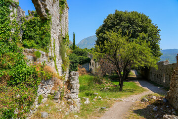 Stari grad Bar (Old Town of Bar), the ruins of an ancient walled city at the foot of Mount Rumija...