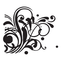 Under left side corner floral art