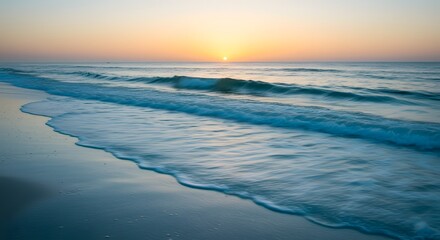 Sunrise at sandy beach