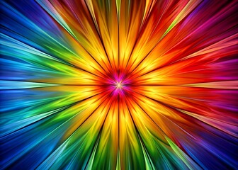 Fototapeta premium Abstract multicolored radial lines