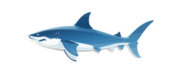 Naklejka premium great white shark vector