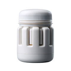 A sleek, modern white container for food storage and preservation. isolated on a white background.