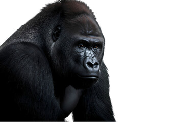 Obraz premium Powerful Gorilla Image HighResolution Wildlife Photography isolated on white background