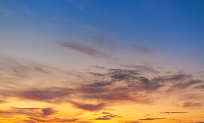 Morning cloud and sky backdrop,Nature beautiful Light Sunset or sunrise sky,Sunset sky for background or sunrise sky and cloud at morning.