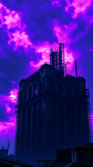 Post-Apocalyptic Brutalist Fortress, created by generative ai, brutalism building